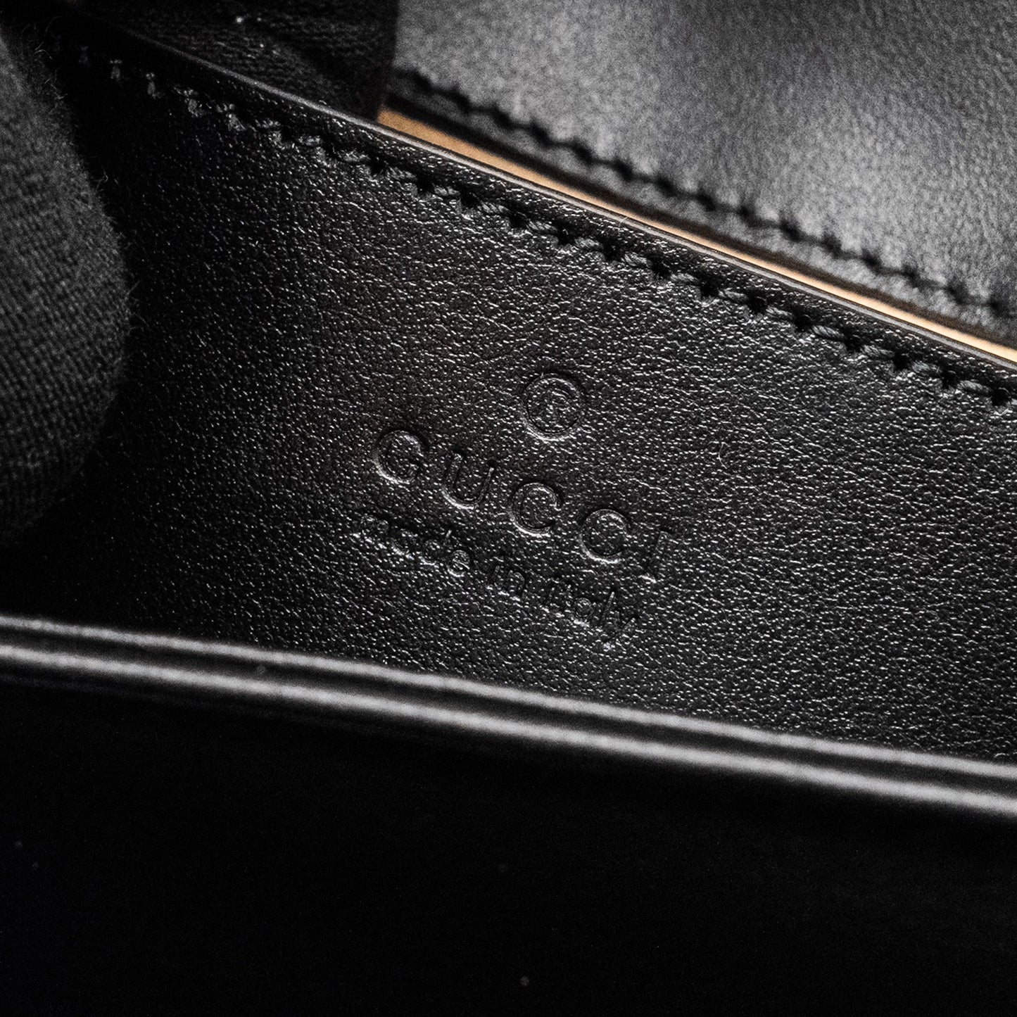 Gucci Mini GG Marmont Shoulder Bag Calfskin Black