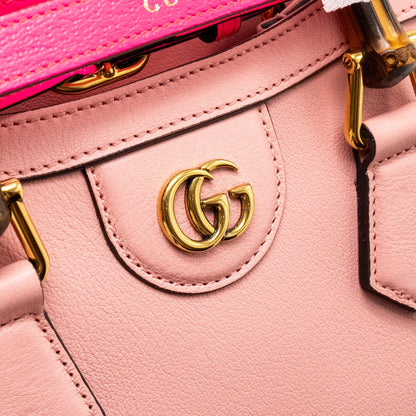 Gucci Mini Diana Bamboo Tote Bag Leather Pink