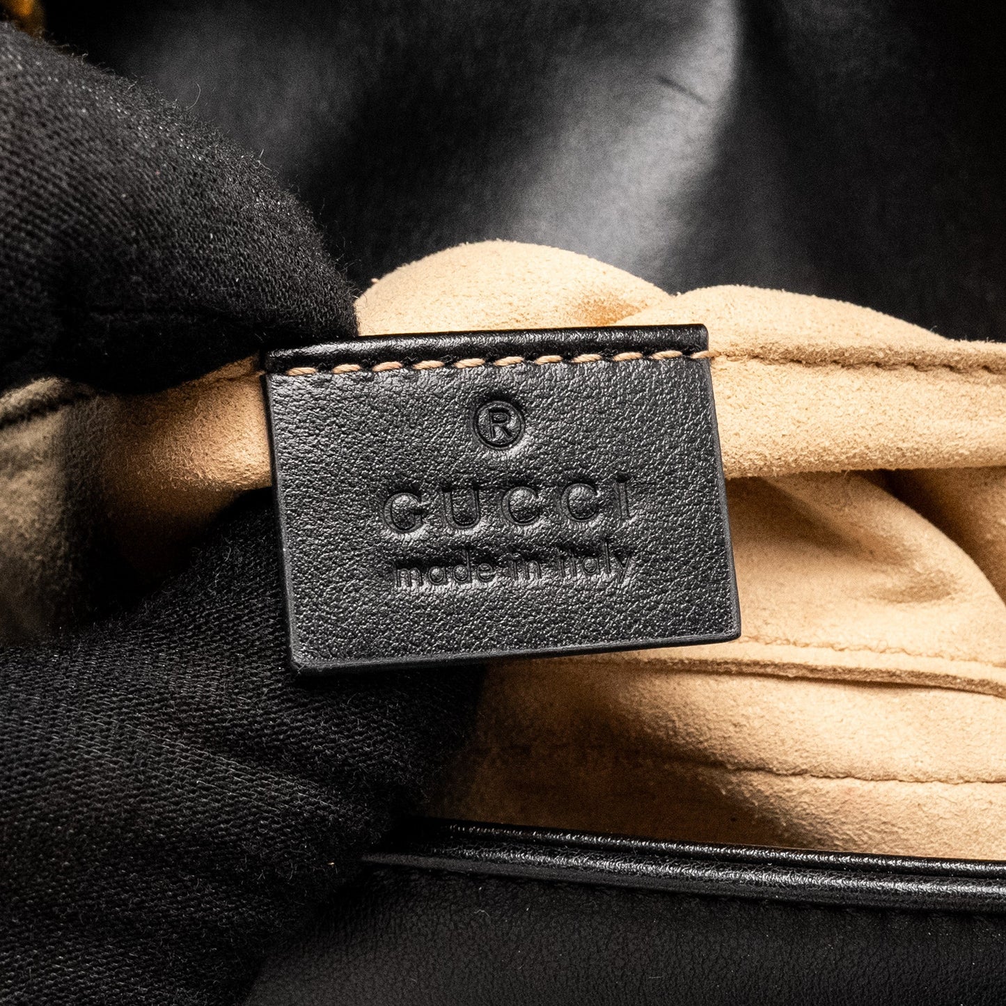 Gucci Mini GG Marmont Shoulder Bag Calfskin Black