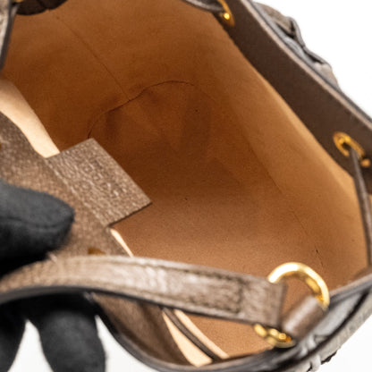 Gucci Ophidia mini Bucket Bag GG Supreme Canvas Beige / Ebony