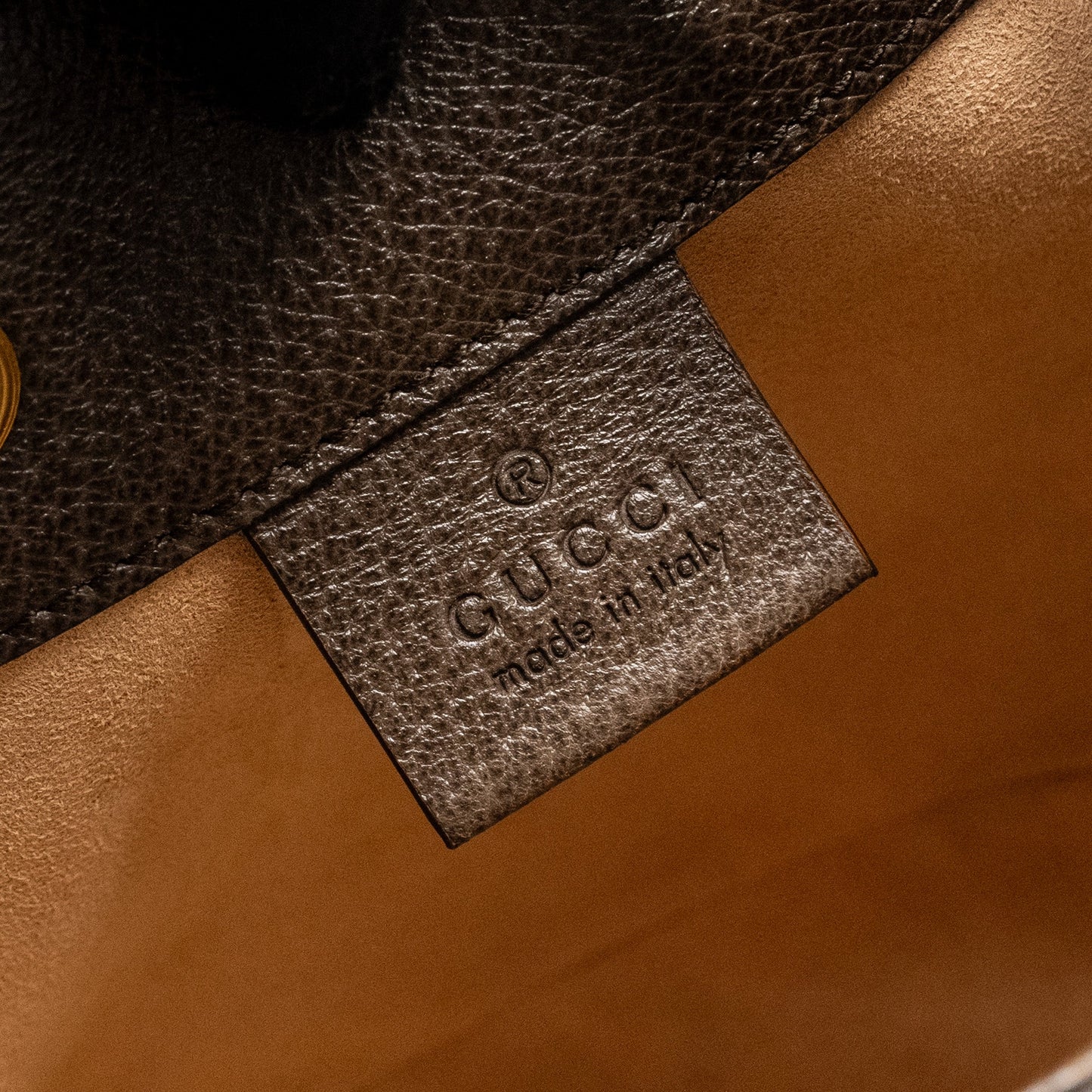 Gucci Ophidia mini Bucket Bag GG Supreme Canvas Beige / Ebony