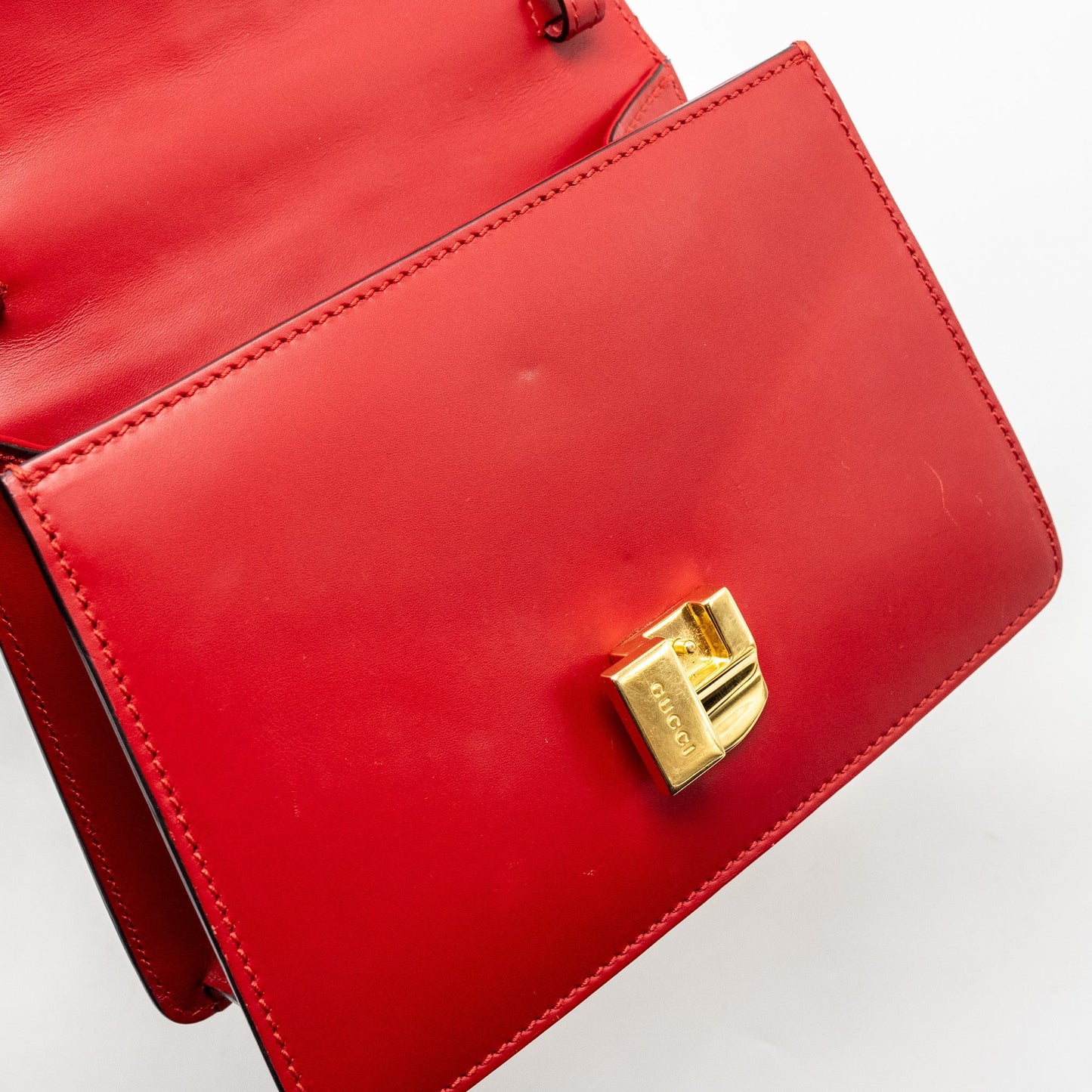 Gucci Top Handle Mini Sylvie calfskin red