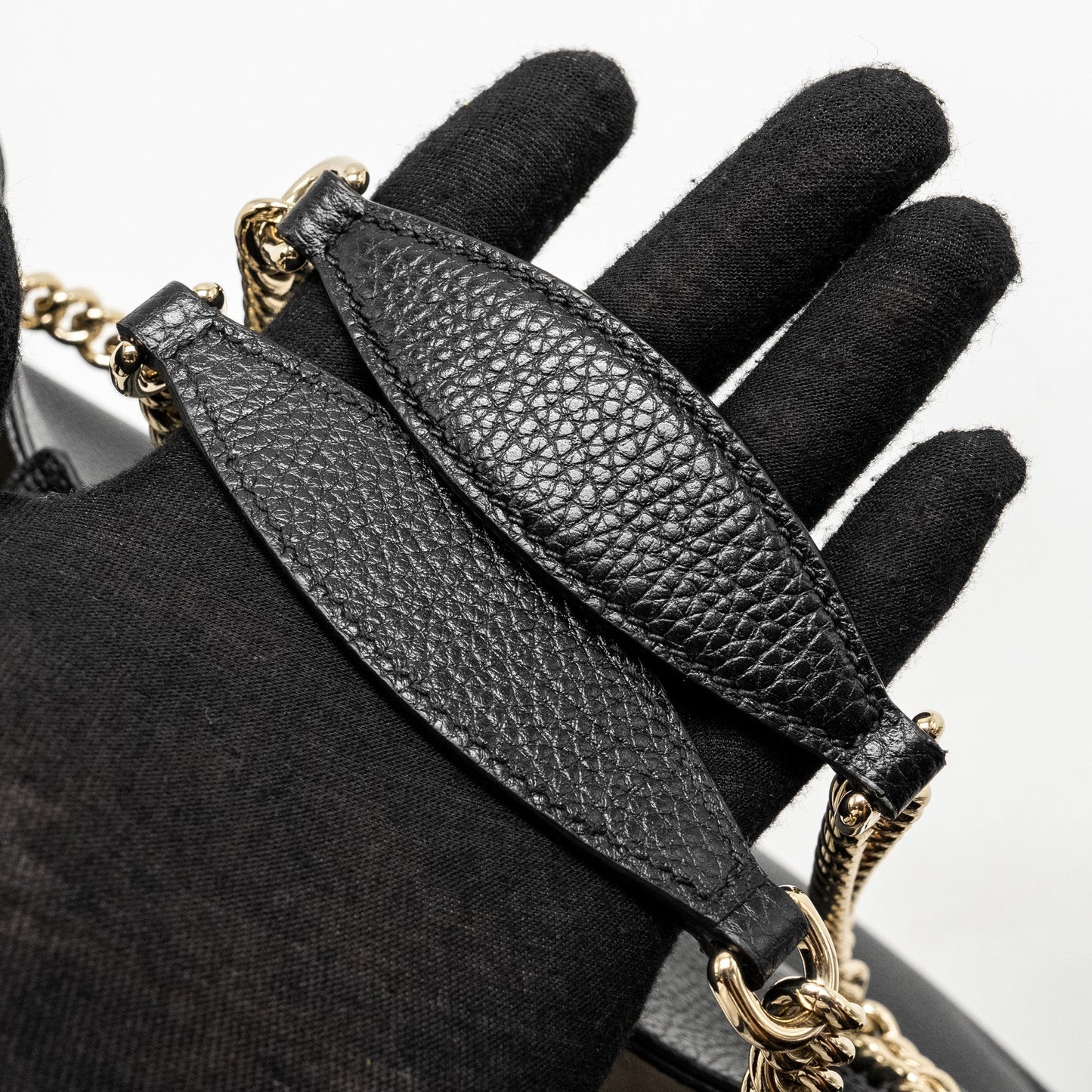 Gucci Interlocking G Soho Tote Bag Calfskin Black