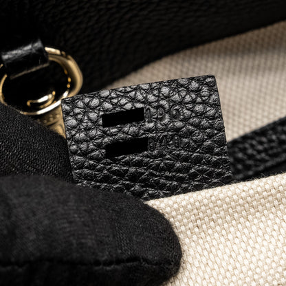 Gucci Interlocking G Soho Tote Bag Calfskin Black