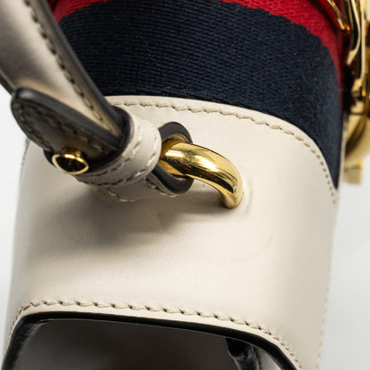 Gucci Mini Sylvie Top Handle Bag Calfskin White