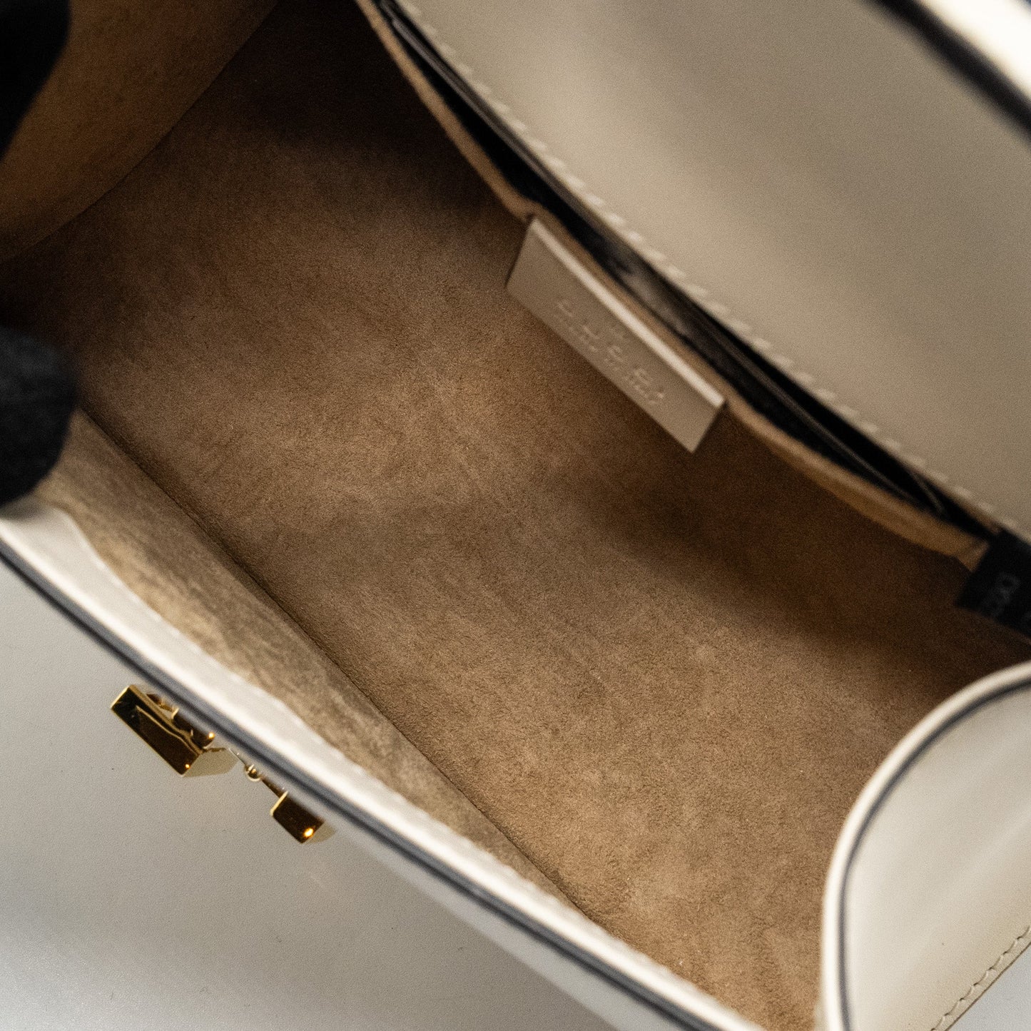 Gucci Mini Sylvie Top Handle Bag Calfskin White
