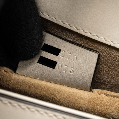 Gucci Mini Sylvie Top Handle Bag Calfskin White