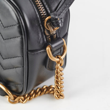 Gucci Mini Marmont Camera Bag Black