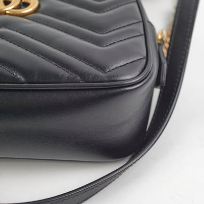 Gucci Mini Marmont Camera Bag Black