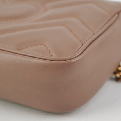 Gucci Super Mini Marmont Pink Crossbody Bag