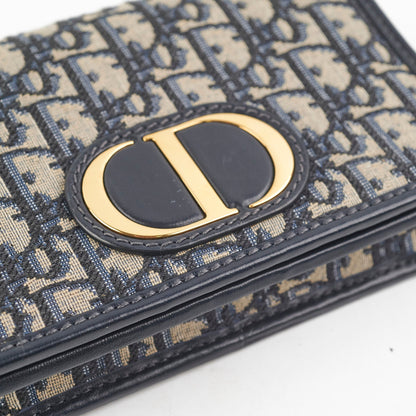Christian Dior 2 n 1 Oblique Pouch Blue