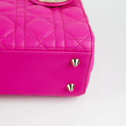 Christian Dior Small Lady Dior Neon Pink