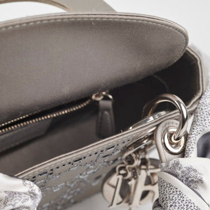 Christian Dior Mini Lady Dior Satin Grey