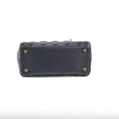 Dior Lady Dior Medium Calfskin Navy