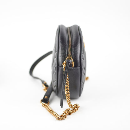 Gucci Marmont Round Black Crossbody