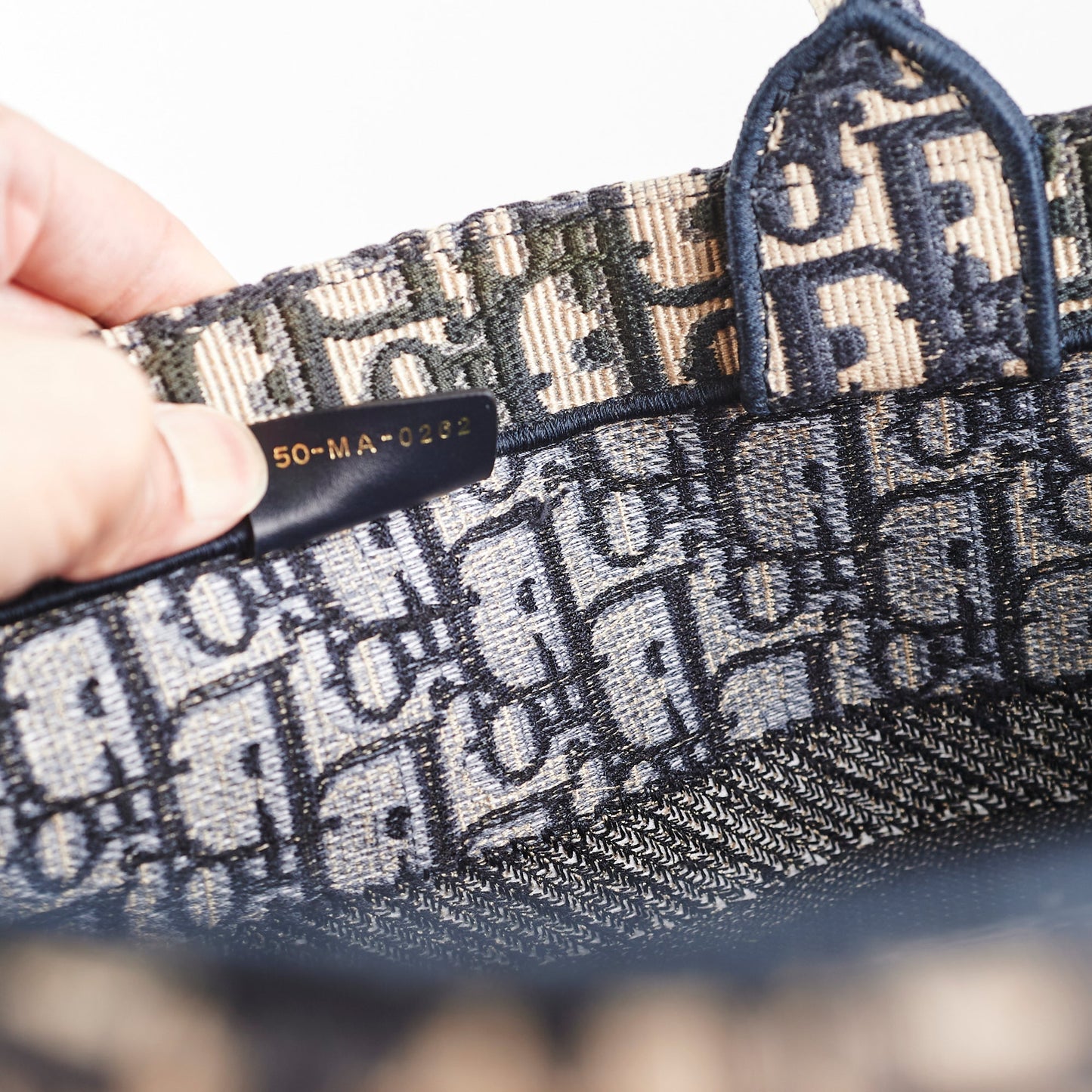 Dior Medium Book Tote Oblique Navy