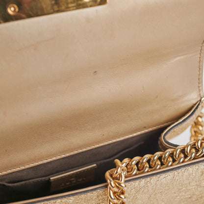 Gucci Padlock Gold Metallic Small