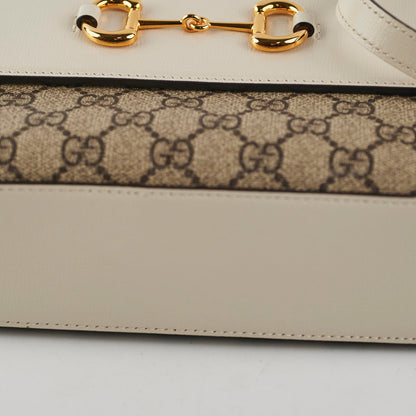 Gucci Horsebit Monogram White Crossbody