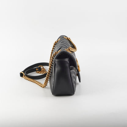 HOLD Gucci Marmont Small Black Shoulder Bag