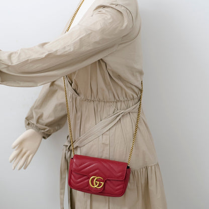 Gucci Super Mini Marmont Red Crosbody