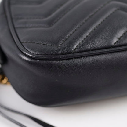 Gucci Mini Marmont Camera Bag Black