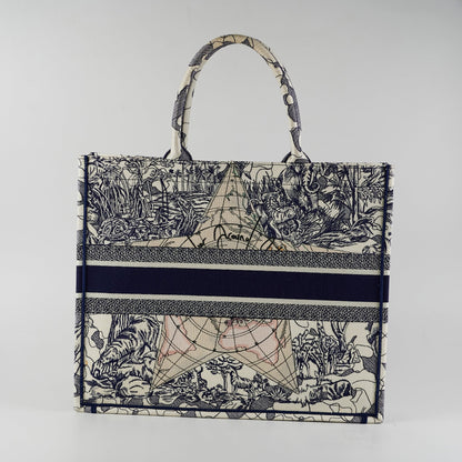 ITEM 20 - Dior Large Book Tote Around the World Navy