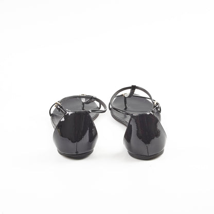 Gucci Patent Black Flats 38