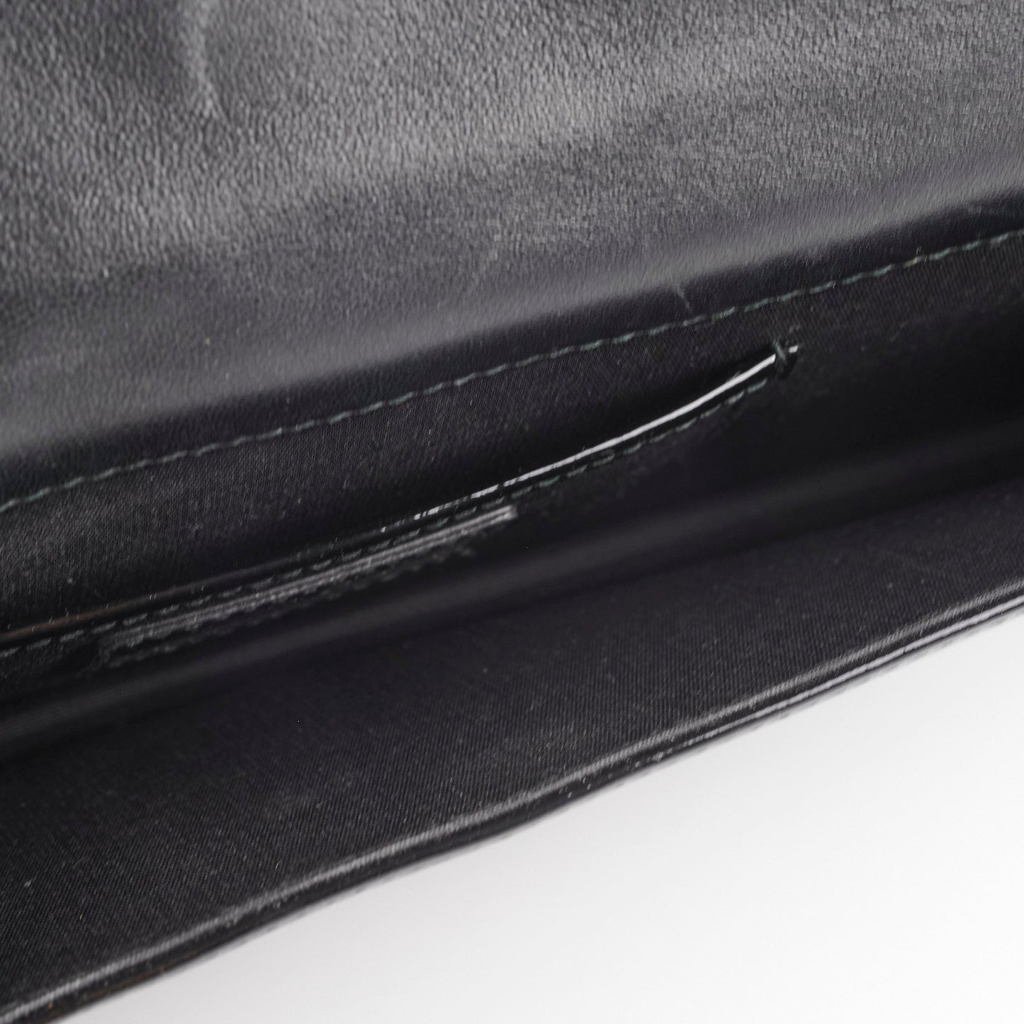 Christian Dior Patent Black Clutch On Chain