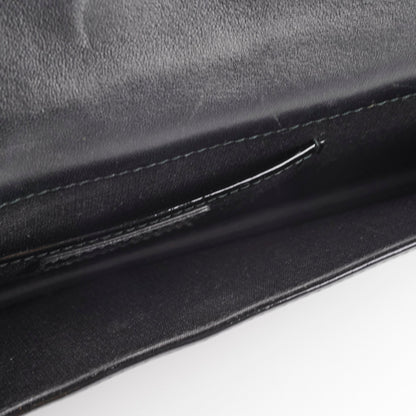 Christian Dior Patent Black Clutch On Chain