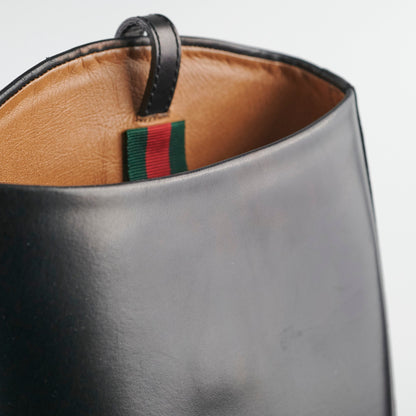 Gucci Knee High Boots Ribot Black 38