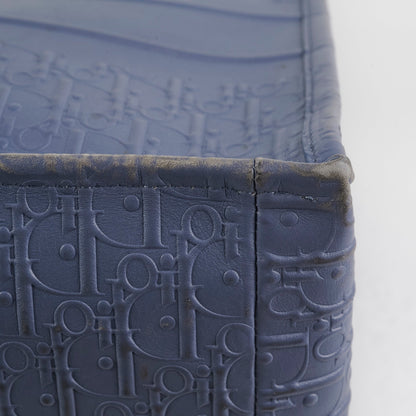 Dior Large Leather Book Tote Navy