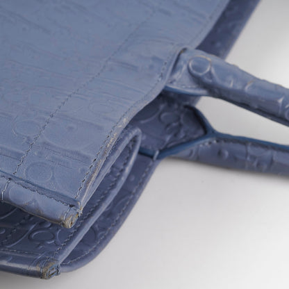 Dior Large Leather Book Tote Navy