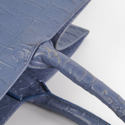 Dior Large Leather Book Tote Navy
