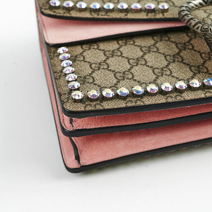 Gucci Crystal Embellished Dionysus Small Shoulder Bag