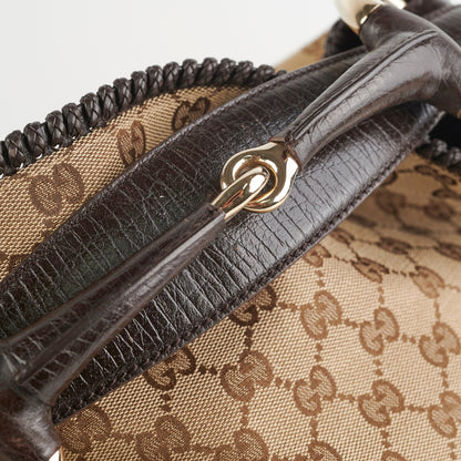 Gucci Large Monogram Canvas Hobo Bag