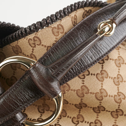 Gucci Large Monogram Canvas Hobo Bag