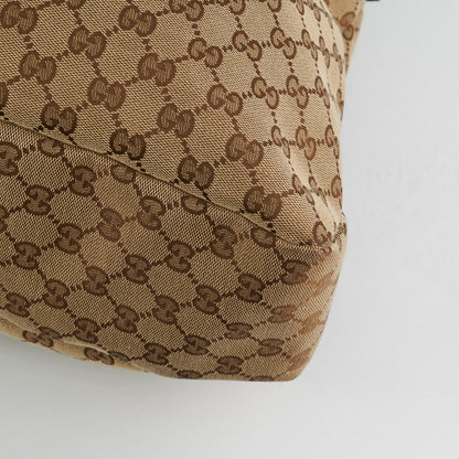 Gucci Large Monogram Canvas Hobo Bag