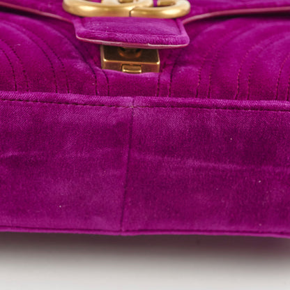 Gucci Small Velvet Violet GG Marmont