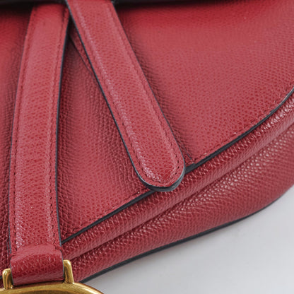 Christian Dior Saddle Bag Burgundy