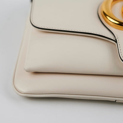 Gucci Arli Leather Cream Crossbody Bag