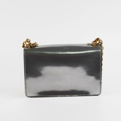 Dior J'Adior Metallic Silver Patent Leather Medium