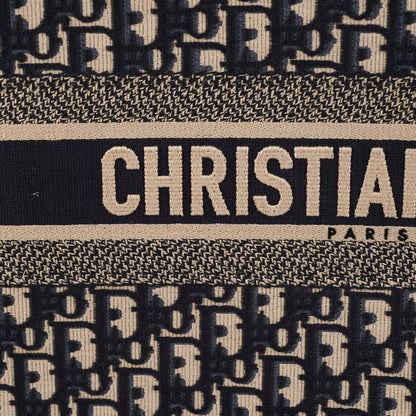 Christian Dior Book Tote Large Oblique Navy