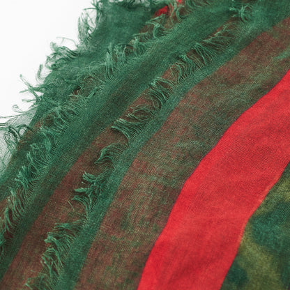 Gucci Scarf Red Green Leopard Print