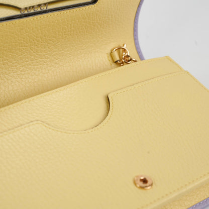 Gucci Marmont GG Wallet on Chain WOC Lilac/Yellow