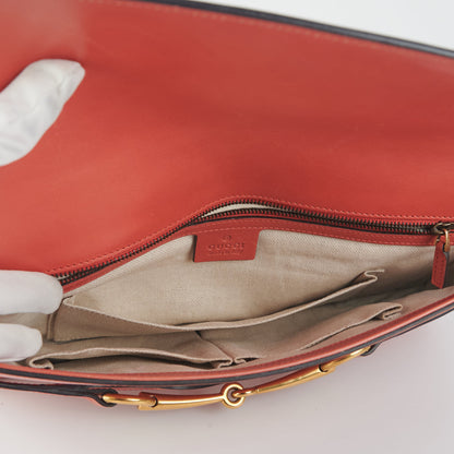 Gucci Horsebit Clutch Coral Pink
