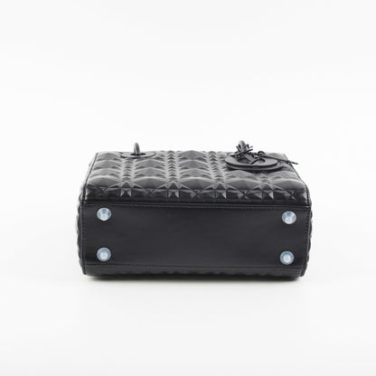 Christian Dior My ABC  Lady Dior Calfskin Small Cannage Bag Black