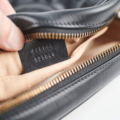 Gucci Marmont Matelassé Mini Bag in Black Leather