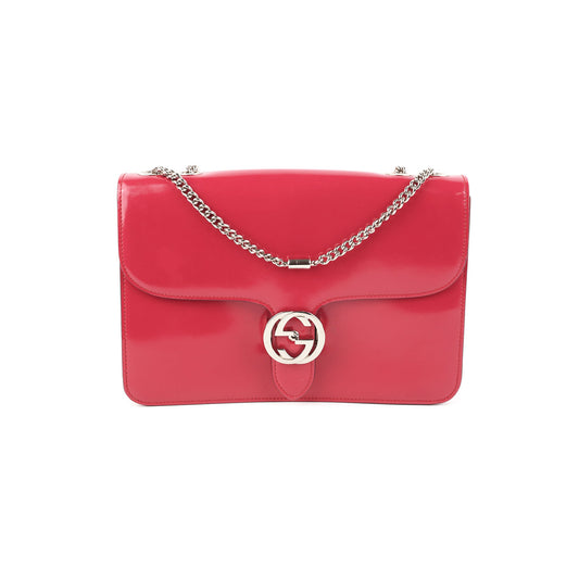 Gucci Medium Interlocking G Shoulder Bag Fuchsia