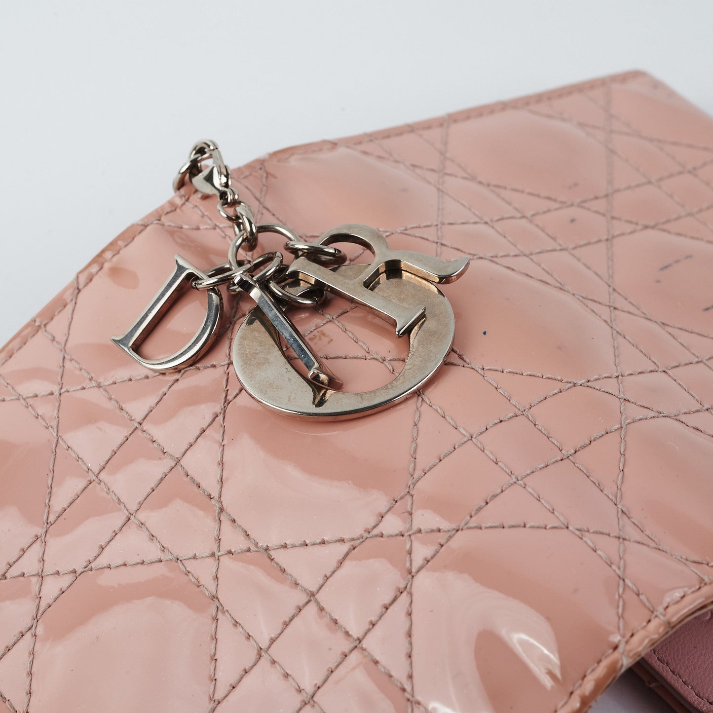 Dior Mini Lady Dior Wallet Pink