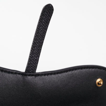 Dior Long Saddle Black Wallet On Chain WOC Crossbody Bag